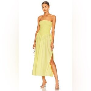 Anna October Lea Yellow Midi Dress
